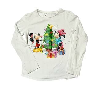 H&M Disney Mickey Christmas Shirt Size 6-8